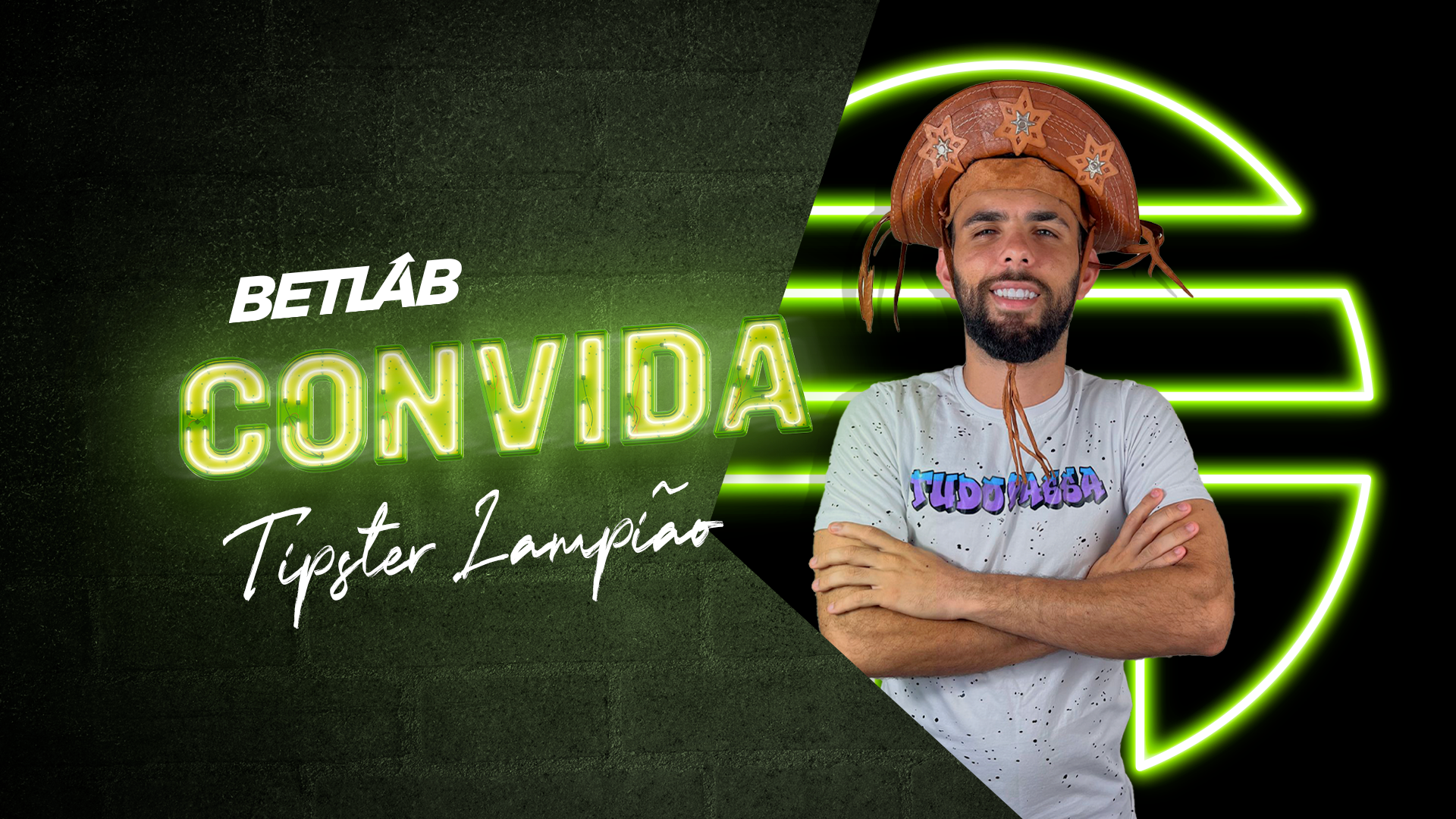 Betlab Convida com a imagem do Tipster Lampião